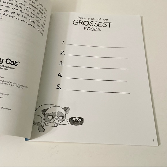 Grumpy Cat's All About Miserable Me A Doodle Journal Book - Picture 7 of 13